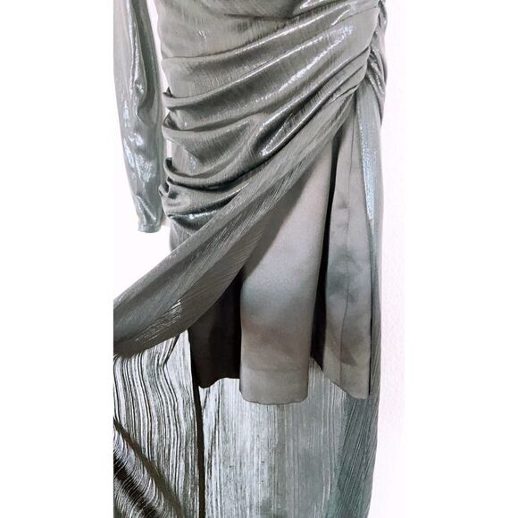 HOUSE OF CB Asymmetrical Vona Silky Draped Maxi Gown XS - Picture 8 of 11